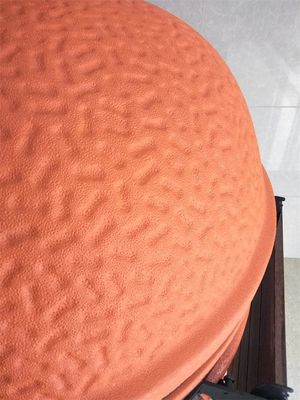 Στρογγυλή βερνικωμένη πορτοκάλι ΣΧΑΡΑ 54.6cm κεραμική σχάρα Kamado