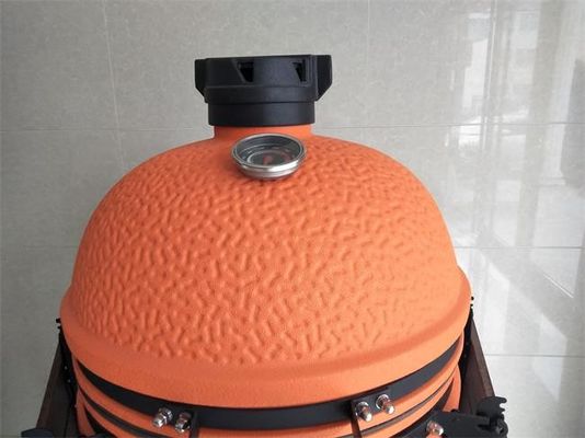 Στρογγυλή βερνικωμένη πορτοκάλι ΣΧΑΡΑ 54.6cm κεραμική σχάρα Kamado