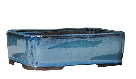 Μπλε 30.3cmx21.6cmx10.5cm κεραμικά βερνικωμένα δοχεία μπονσάι
