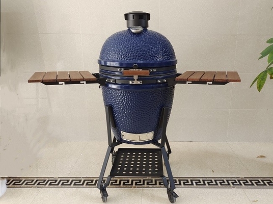 SGS 21,5 ίντσας σχάρα Kamado ξυλάνθρακα, σκούρο μπλε κεραμική σχάρα καπνιστών